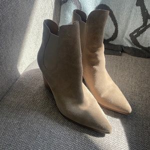 Suede western style booties